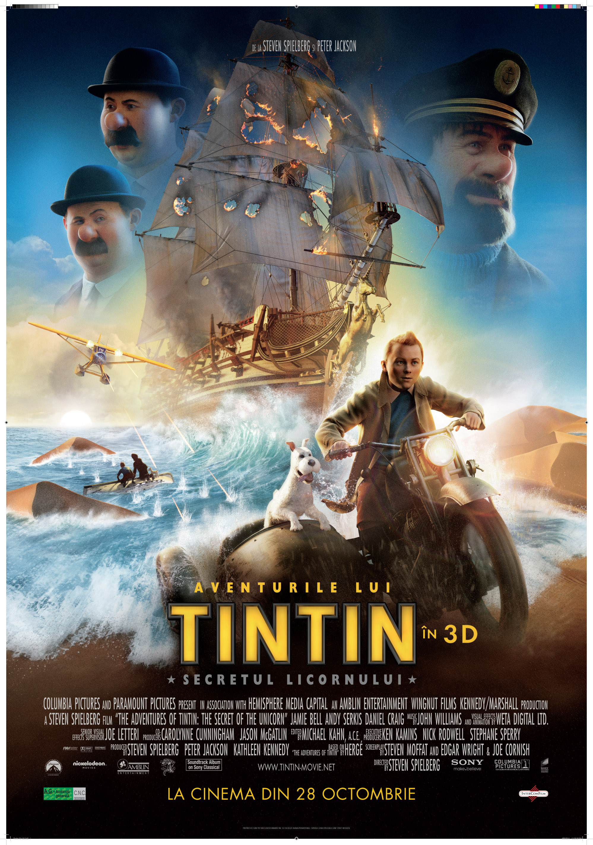 Te trimit la Aventurile lui TinTin in 3D la IMAX Cotroceni